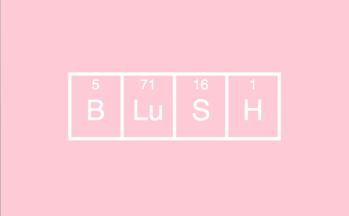 illuminosity:periodic table + colors: #F5CED7 blush