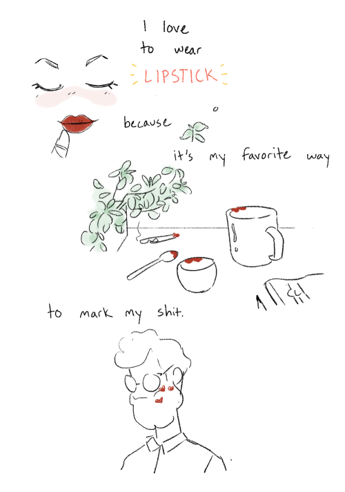 Porn Pics lorhs:  a short comic about lipstick.