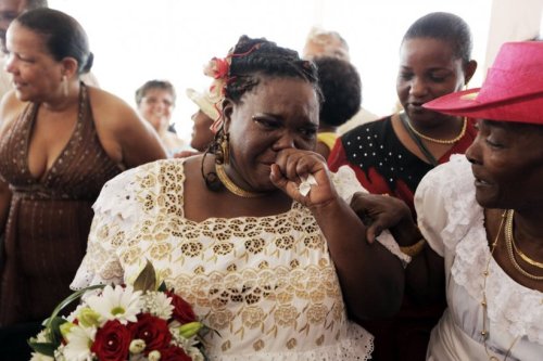 fu501: ROSEMONDE & MYRIAM FIRST SAME-SEX MARRIAGE IN THE FRENCH CARIBBEAN in the small town of L
