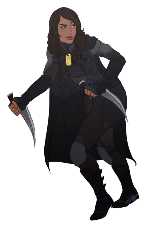 ladyzolstice:Finished flat CG commission for oremsidni, of their Dragonborn Indis Mero!I love woc!Dr