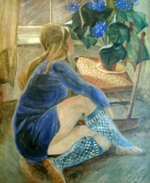 huariqueje: Blue Cinerarias   -   Marguerite Zorach , 1936,  American, 1887