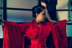 bdsmgeek:  gorgone-kinbaku:  « RED BIND »