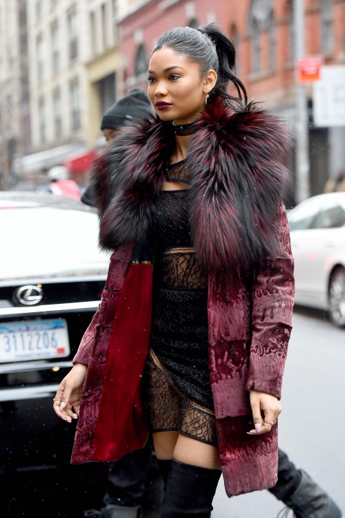 celebritiesofcolor: Chanel Iman out in NYC adult photos