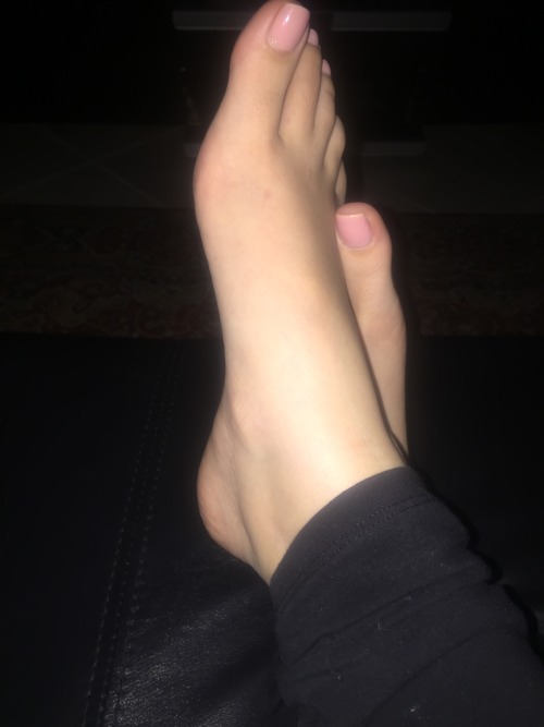 footjobsandstockings: iwannasharemygf:  For all my foot lovers my girls pretty feet what do you guys