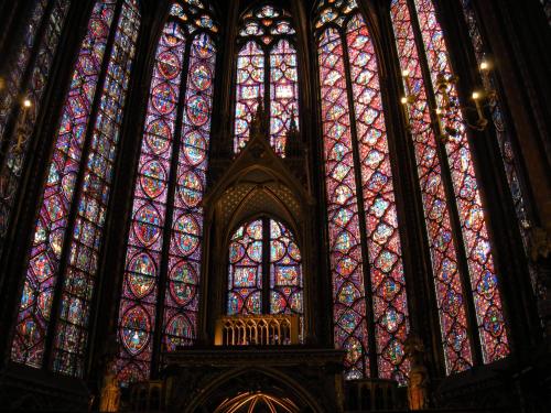 Stained glass of Sainte-Chapelle, Paris, built 13th century