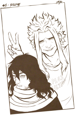 kromitar:Interrupting my regular one-month silence to post some SHIPPING cuz I’m just drawing Aizawa and All Might every day all month as per my own Inktober prompt list. Gonna post em here in bigger dumps along the month but here are first three to