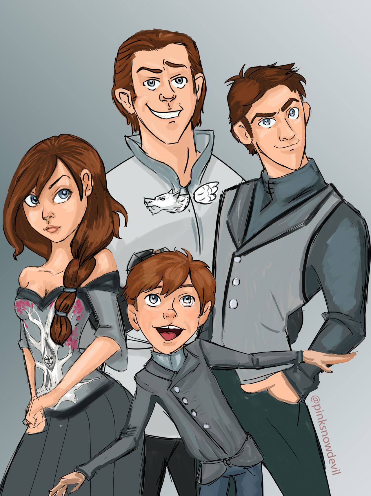 Because nobody 𝑒𝑣𝑒𝑟 suspects the butterfly — pinksnowdevil: The  Starks at the Tourney at