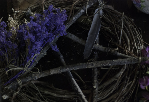 catandcauldron:Wreath Making:  Since the holidays are wrapping up, I needed something earthy to put 