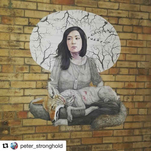 #Repost @peter_stronghold ・・・ “Lone wolf” #walls_of_nyc #streetart #streetartnyc #nycstr