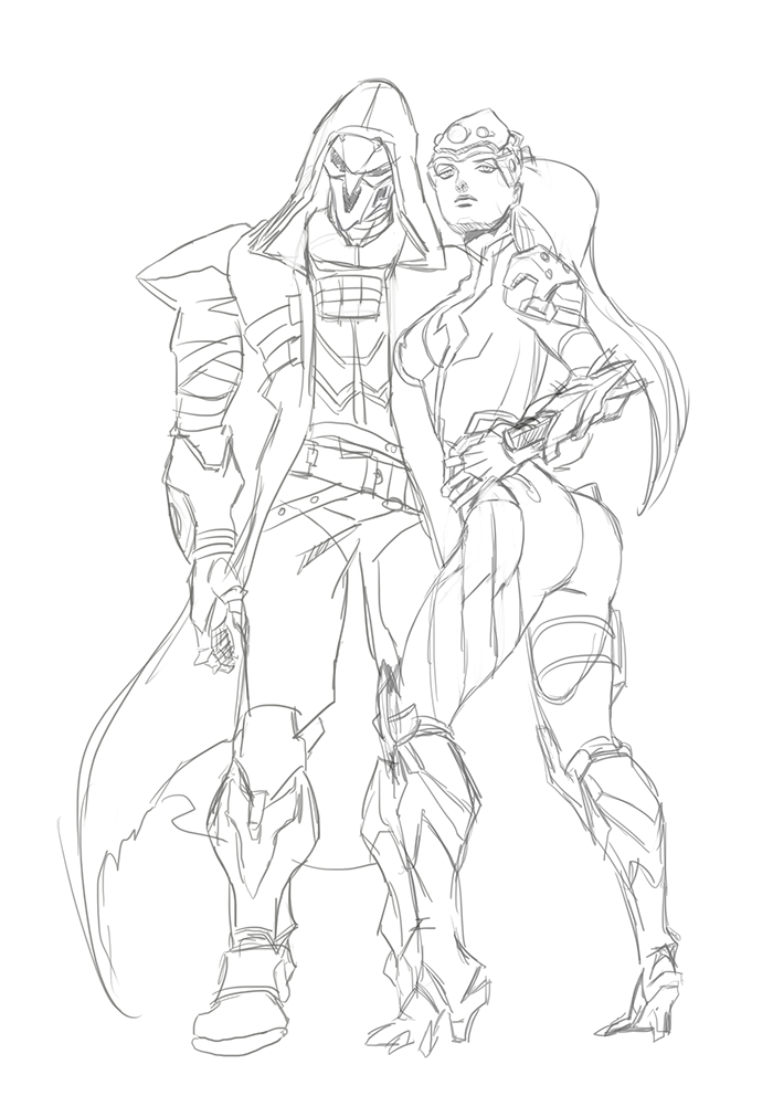fourbonkosome:  오버워치 리퍼랑 위도우메이커 