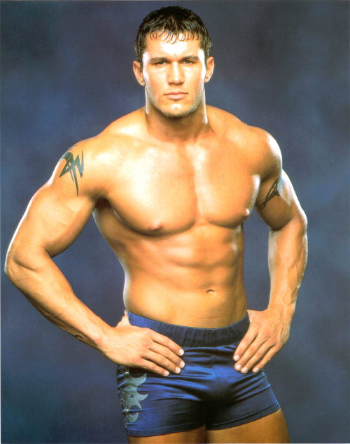 fishbulbsuplex:  Randy Orton  Young Randy is bulging, but I’m glad he switched to much smaller trunks!