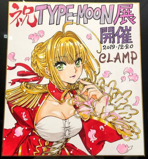 demifiendrsa:CLAMP shikishi at Fate/stay night: Tracing 15 Years of TYPE-MOON exhibition.