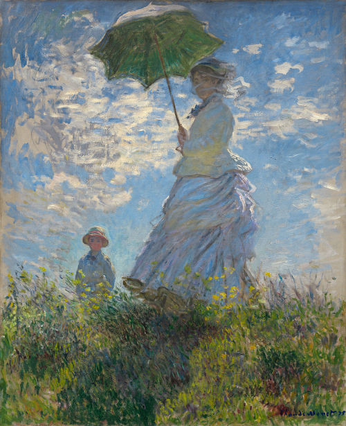 ‘Woman with a Parasol’ - Madame Monet and Her Son (1875) by Claude Monet (1840–1926). Oil on canvas.