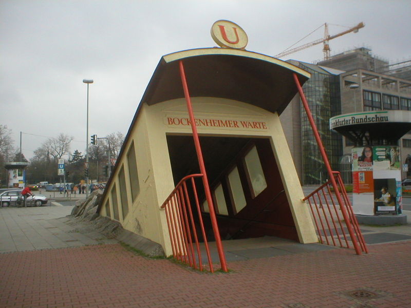 blissedasanewt:  The entrance to Bockenheimer Warte underground/metro/U-Bahn station