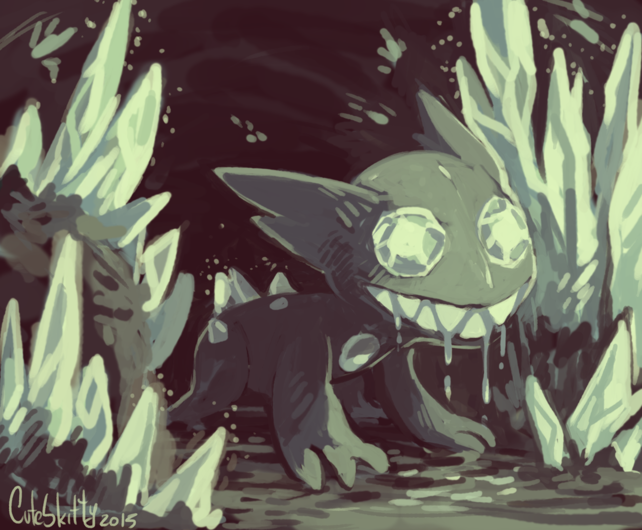 cuteskitty:   (x) Doodle. Been playing a lot of pokemon shuffle and sableye is one