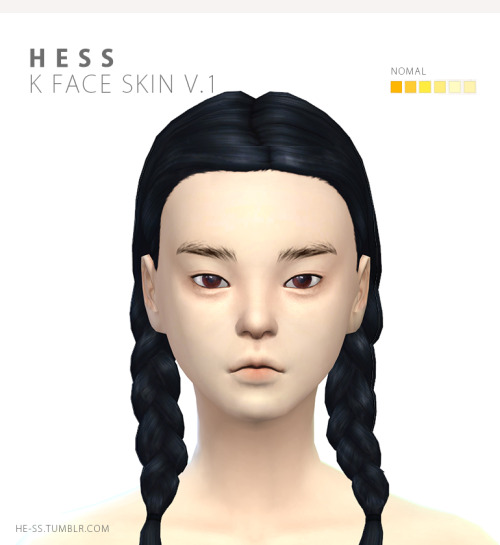 he-ss: he-ss:  K face skin v.1  - Update 2017.01.17 - Unisex.  2 type (deep & light) single eyel