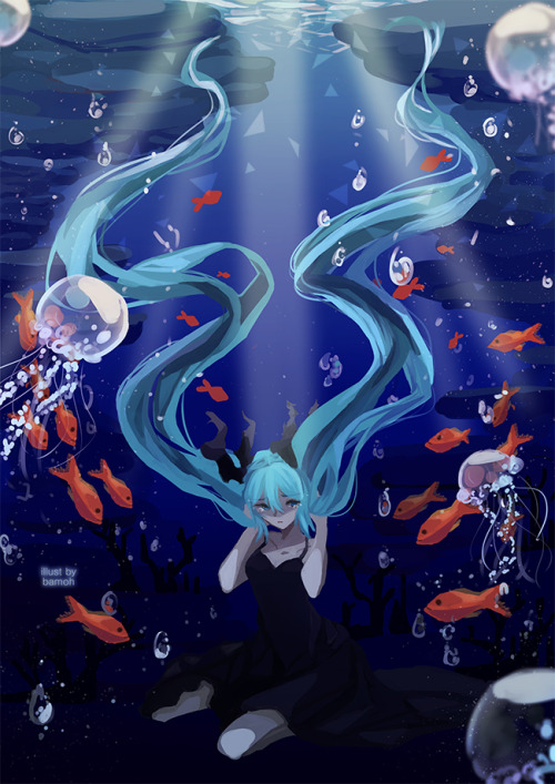 Deep sea girl that sunk into the sea of grief… 