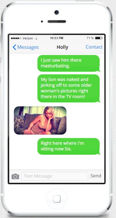 Porn Pics incexting:  Mom texting Sister after catching