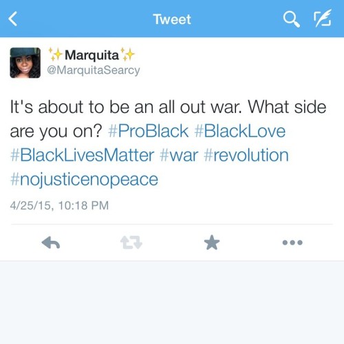 We can only take so much. #problack #blacklove #blacklivesmatter #ebony #war #revolution #nojusticen