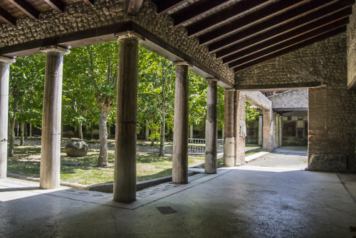 via-appia:Portico with frescoes at the Villa San Marco in StabiaeRoman, 1st century AD