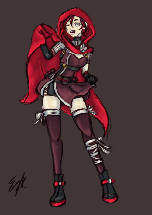 When You Say Youll Draw Cinder But Instead You Draw Ruby In A TW Setting. In Contrast To All The Villains,