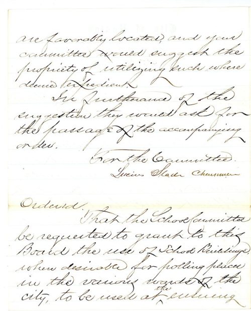 On this day, in 1878, the Committee on Public Buildings suggested that Boston use its school buildin