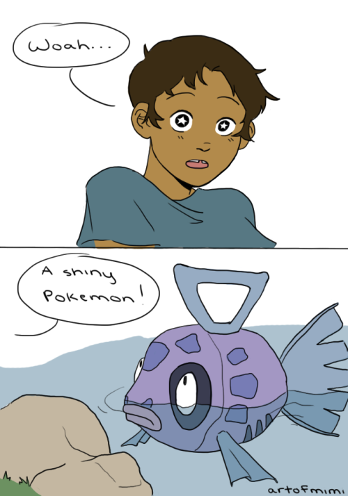 prince-primarina:possumon:artofmimi:FEEBAS’s fins are ragged and tattered from the start of its life