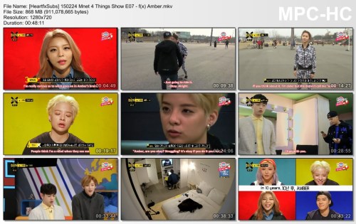 heartfxsubs: [HeartfxSubs] 150224 Mnet 4 Things Show E07 - f(x) Amber DailyMotion MKV H264: MG MKV