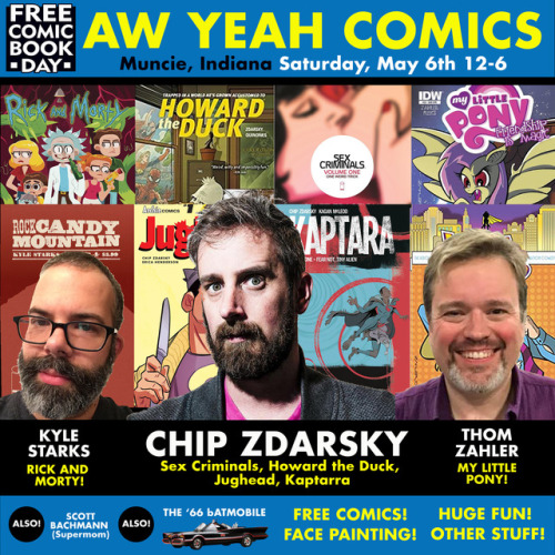 Have you made your FREE COMIC BOOK DAY plans yet?If you’re ANYWHERE near Muncie, IN I’d like to dire