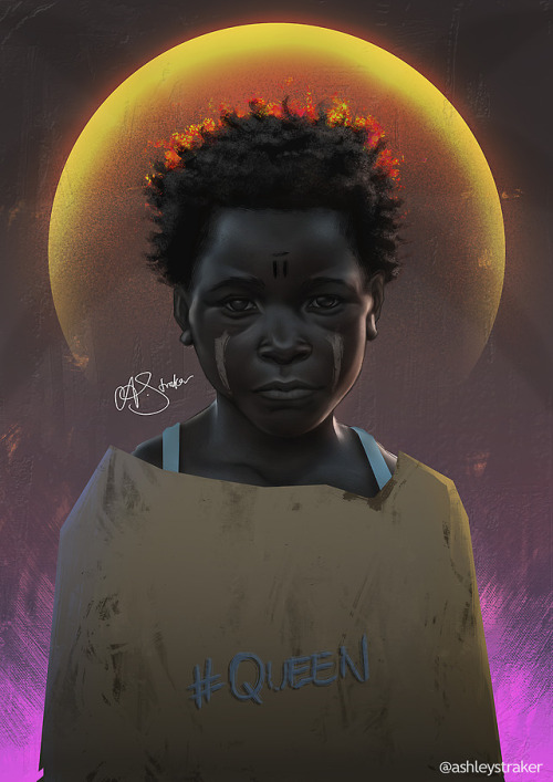 ‘Shula’Painting of young actress Maggie Mulubwa From an incredible film called I Am Not 