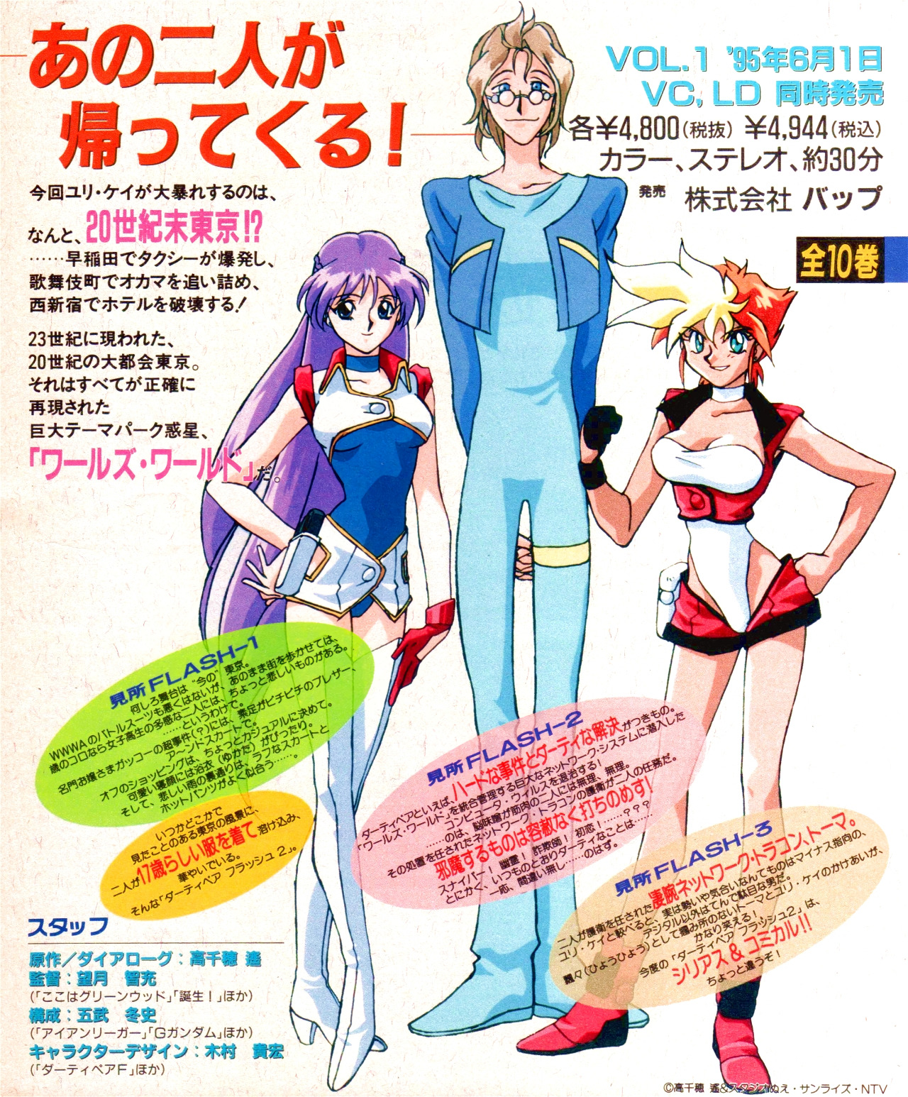 animarchive:    Animage (04/1995) -  Dirty Pair Flash.