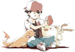 retrogamingblog:  Pokemon Trainer Red Artwork by ote_ma