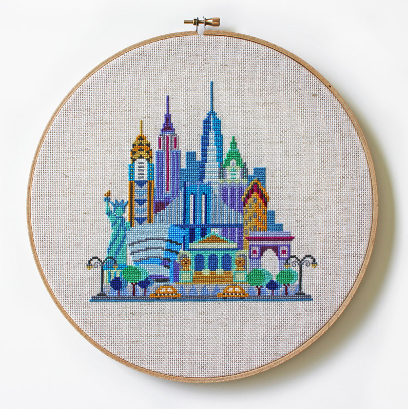 sosuperawesome:  City cross stitch patterns including New York, San Francisco, Washington,