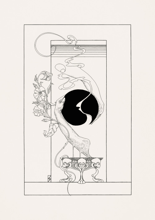 stagandserpent: “The Smoking Mirror” (Design for etching/aquatint, 2015)