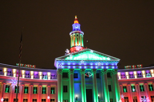 14th &amp; Bannock St. Denver City &amp; County Building Holiday LightsA yearly tradition steaming a