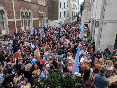 Proud to march with 5,000 others in support of trans rights