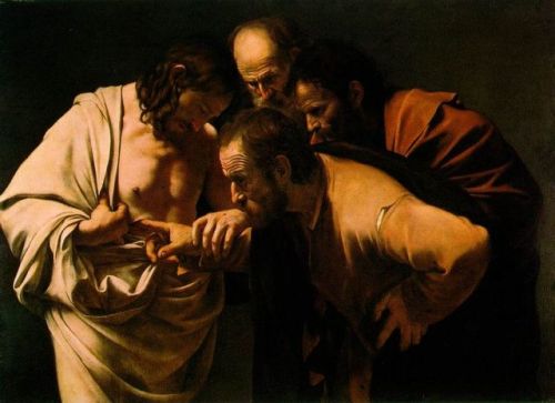  The Incredulity of Saint Thomas, by Caravaggio (c. 1600).