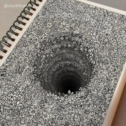 mayahan:Artist Visothkakvei’s Impossibly Tiny Doodles Fill Sketchbook Pages with Surreal Optical Illusions