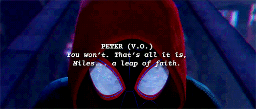 dragonsofarcadia: Spider-Man: Into the Spider-Verse | Script to Screen This scene is so powerful and