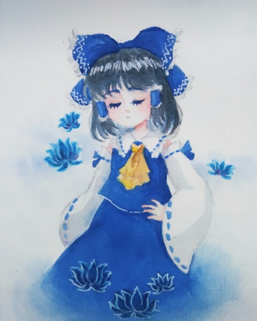 A dreamy and softie Blue Reimu ~I mean blue make her more calming right ?