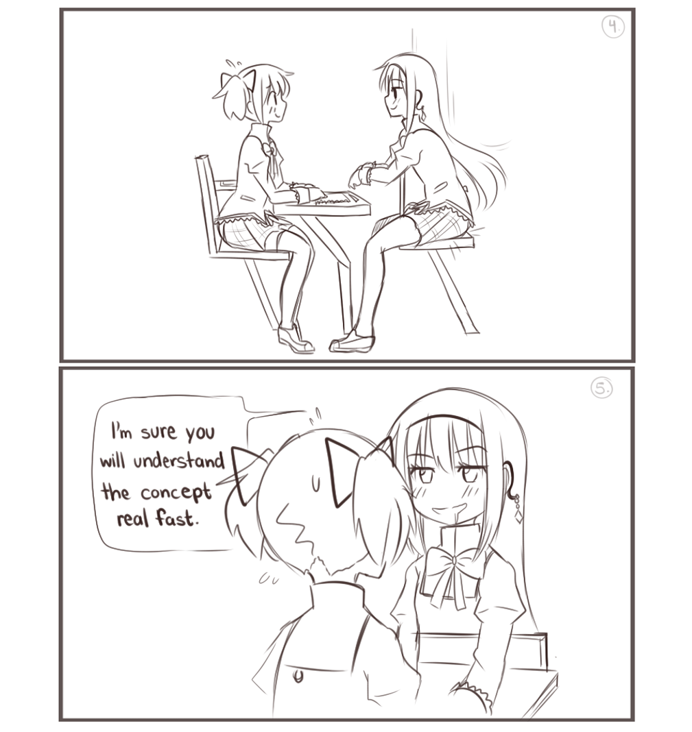homura-chu:  dumb middle school jokes.   “homework”