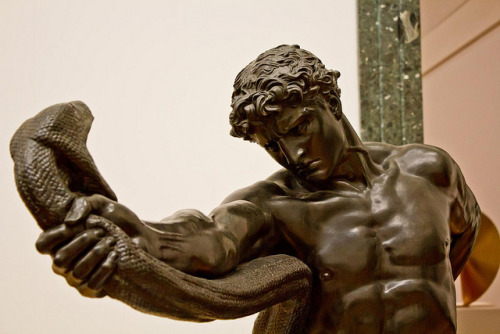 taylornugent:art—gallery: An Athlete Wrestling with a Python, Lord Frederick Leighton