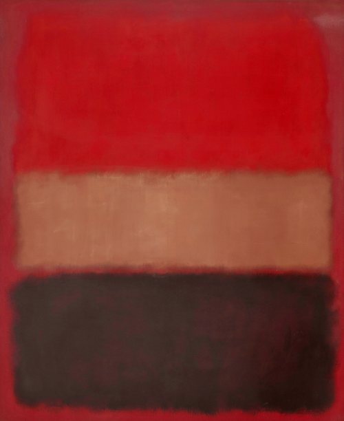 Mark Rothko, No. 46 (Black, Ochre, Red Over Red), 1957, oil on canvas 252.7 x 207 cm Museum of Conte