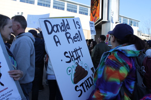 I attended the Anti-Trump rally in Hartford, CT while the man himself preached hate inside. Hate has