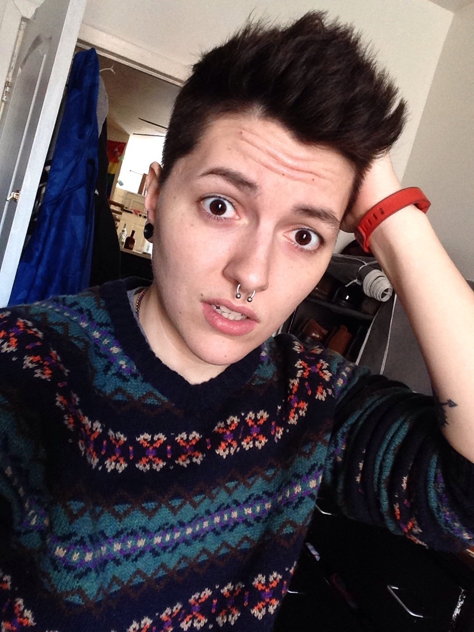 seethestarsablaze:  Happy Trans Day of Visibility y’all! have some old pics.Also