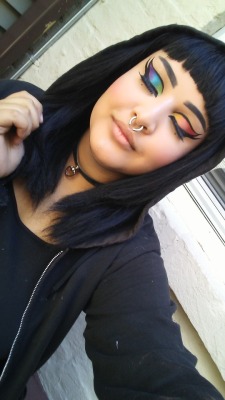 myspacegoth69:  My makeup for pride parade