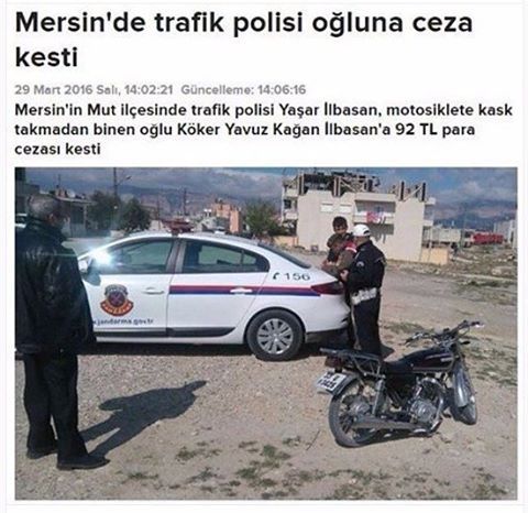 Mersin'de trafik polisi...