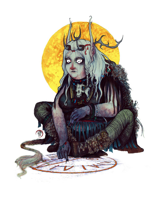 Drew my IT teacher as a troll-seeress, because that is exactly how she rolls~