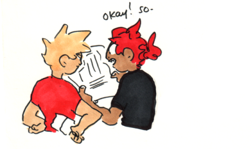 crabbng: pt 2 pt 1 / 2 whenever i draw them looking at each other when the other isn’t looking… i…  