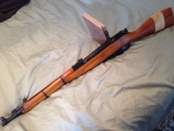 yeoldegunporn:  M44 “Jungle workshop” Mosin Nagant“I have owned since the mid-1970s, having been given it by my older brother who obtained it (in a card game at Fort Hood, no less) from the veteran who brought it back from Vietnam. It is, I believe,